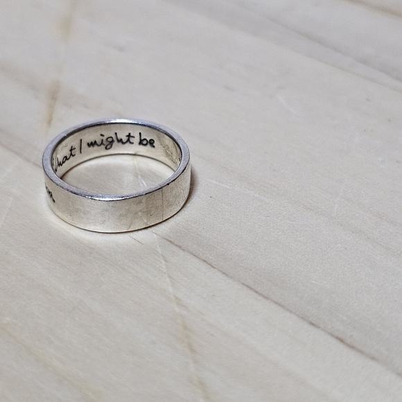 Taxco Mexico Sterling Silver 925 Band Ring Size 7 Motivational Engraving 4 Grams - Picture 5 of 8